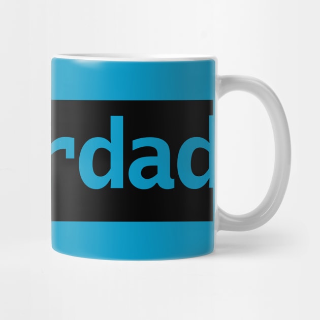 Superdad Typography Black Stripe Dad for Fathers Day by ellenhenryart